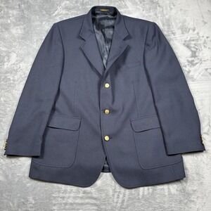 Vintage Orvis USA Navy Gold Button Blazer Sport Coat Men's 44R Made in USA